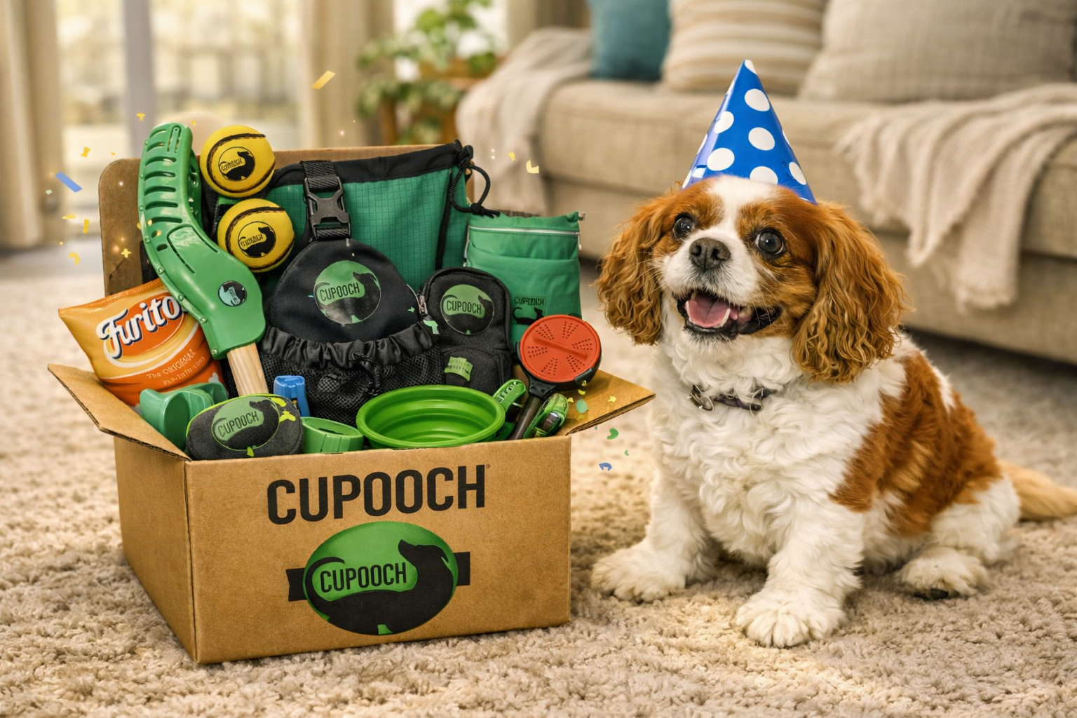 CuPooch Mystery Box - Birthday Dog Gift - Walk, Play, Love