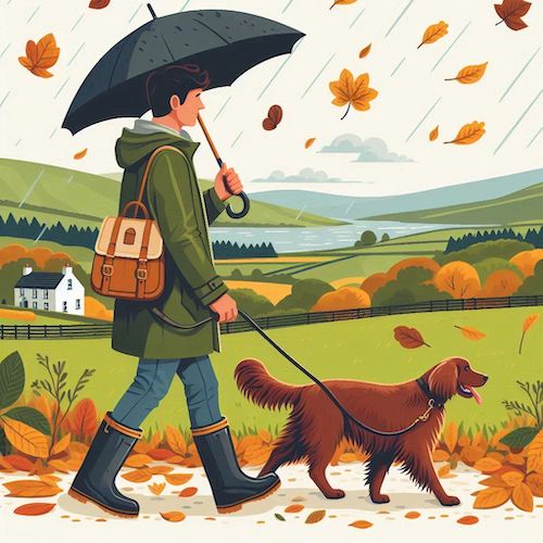 cupooch dog walk autumn ireland