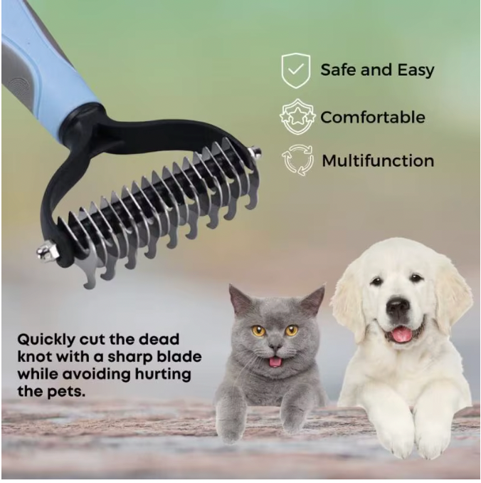 Professional Dog Hair Fur Comb Brush