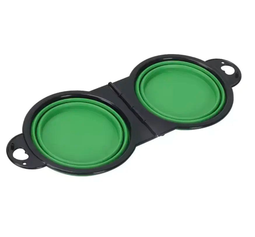CuBowl - Foldable Dog Water Bowl  Double 2 in 1 Large