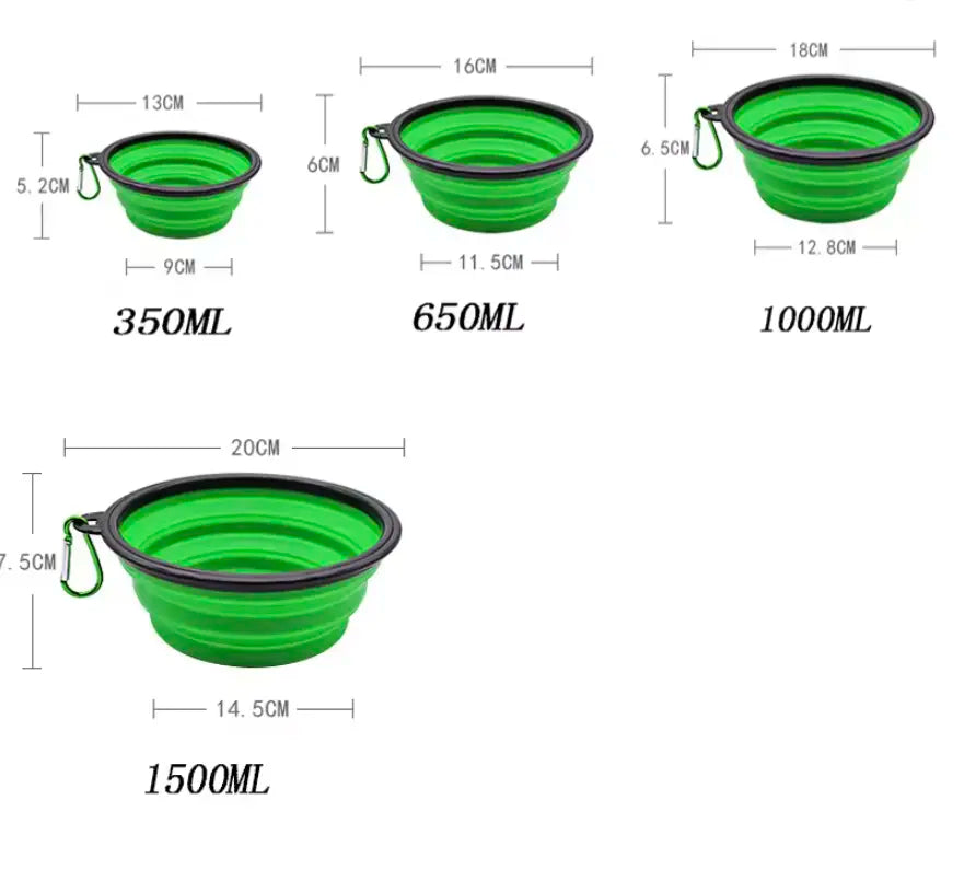 CuBowl - Foldable Dog Water Bowl  Double 2 in 1 Large